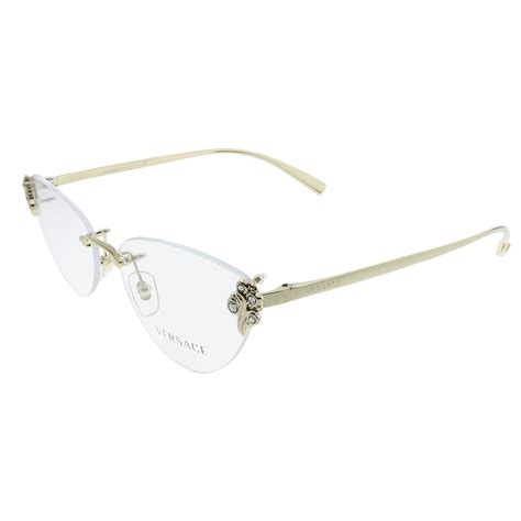 versace rimless eyeglass frames